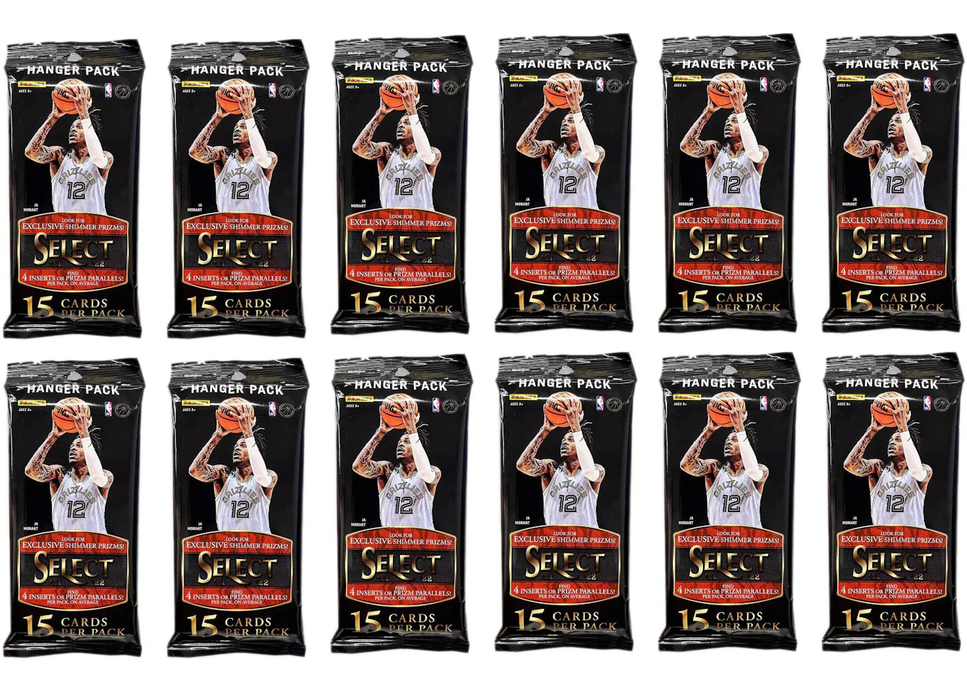 2021-22 Panini Select Basketball Hanger Pack 12x Lot