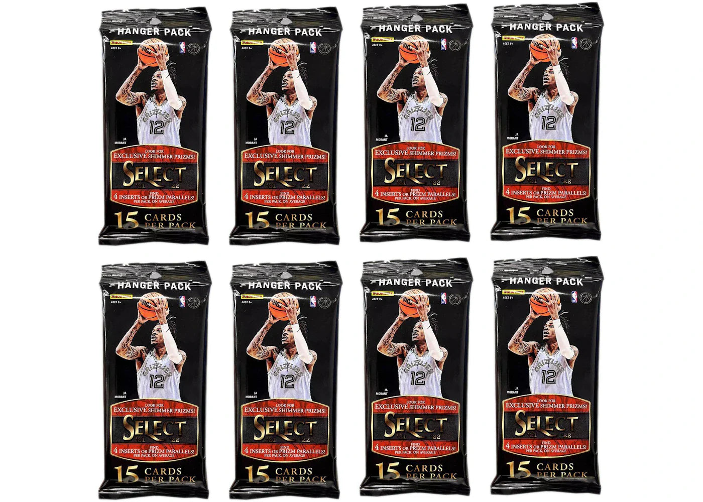 2021-22 Panini Select Basketball Hanger Pack 8x Lot