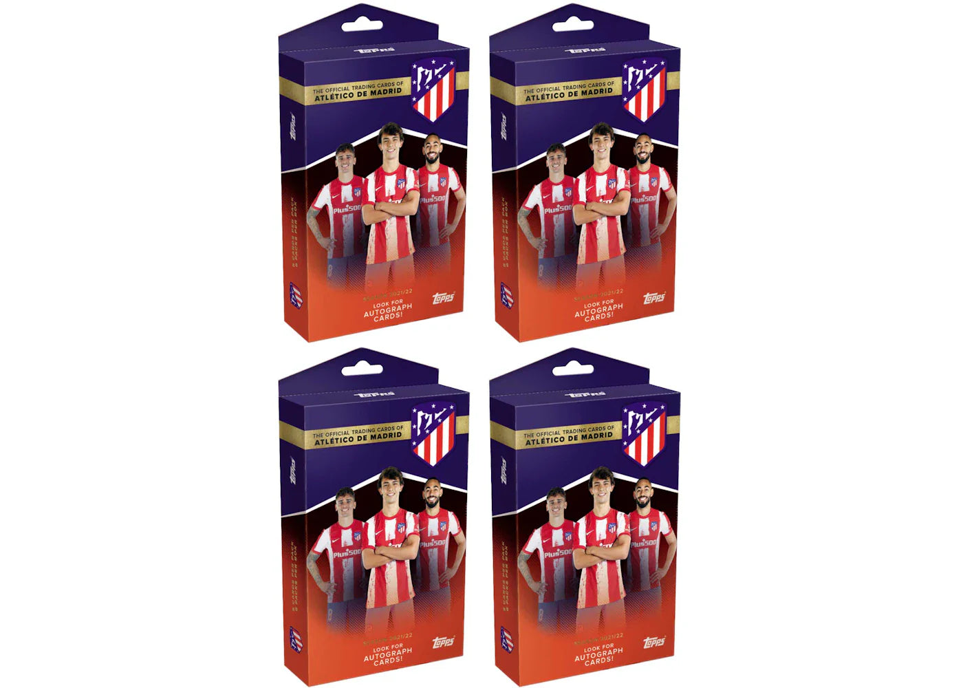 2021-22 Topps Atletico De Madrid Team Set Soccer Box 4x Lot