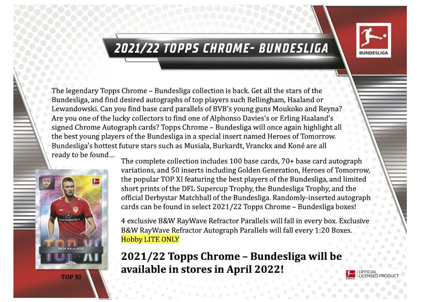 2021-22 Topps Chrome Bundesliga Soccer Hobby Lite Box