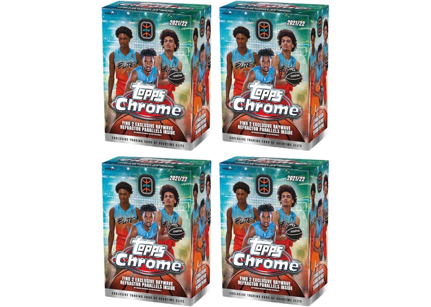 2021-22 Topps Chrome Overtime Elite Basketball Blaster Box 4x Lot