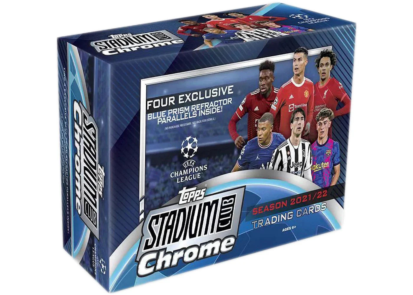 2021-22 Topps Chrome Stadium Club UEFA Champions League Soccer Mega Box