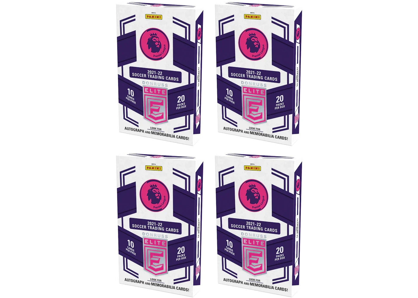 2021-22 Topps Donruss Elite Premier League Soccer Retail Box (UK Exclusive) 4x Lot