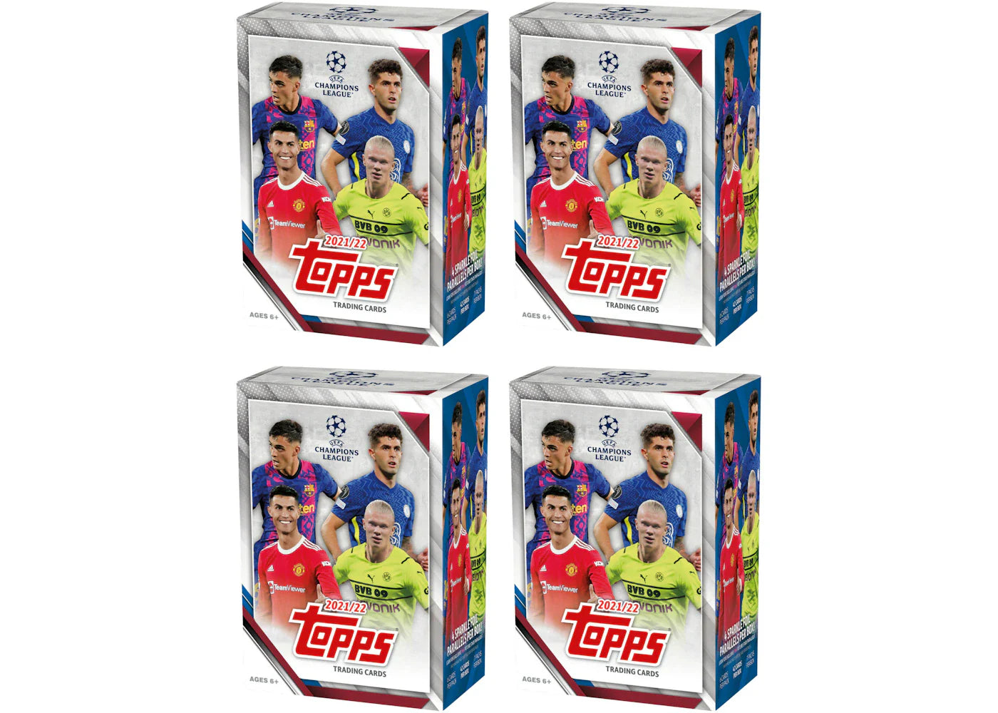2021-22 Topps UEFA Champions League Collection Soccer Blaster Box 4x Lot
