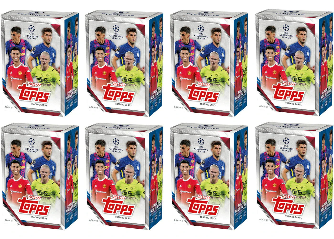 2021-22 Topps UEFA Champions League Collection Soccer Blaster Box 8x Lot