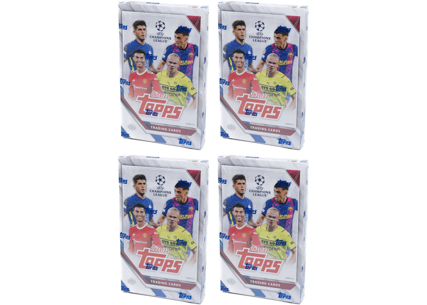 2021-22 Topps UEFA Champions League Collection Soccer Hobby Box 4x Lot