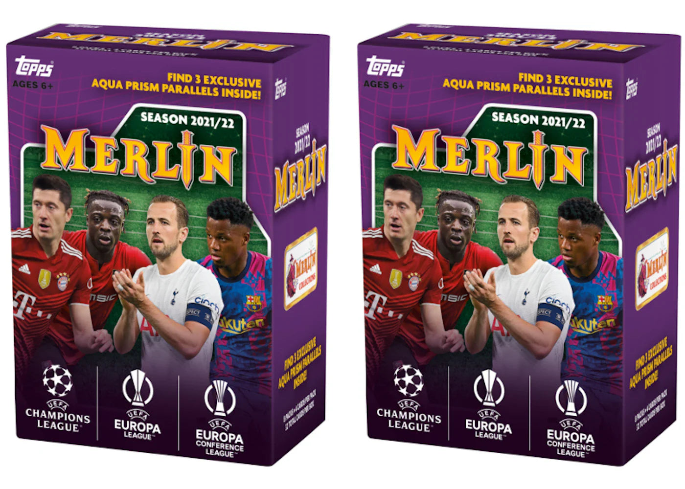 2021-22 Topps UEFA Champions League Merlin Soccer Blaster Box 2x Lot