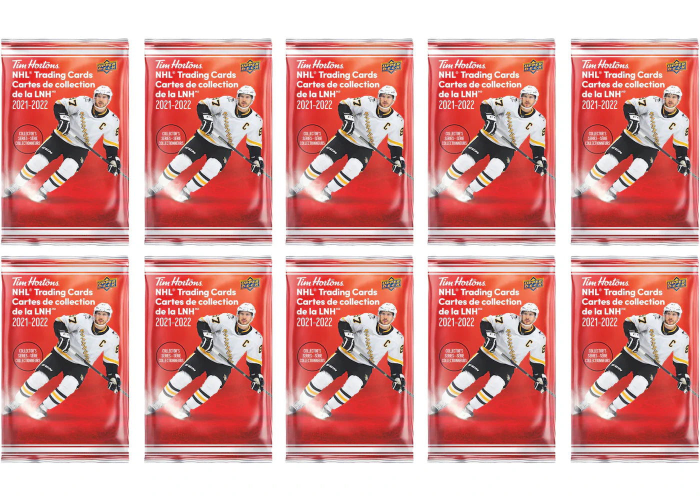 2021-22 Upper Deck Tim Hortons Hockey Pack 10x Lot