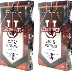 2021-22 Bowman University Basketball Hobby Box 2x Lot