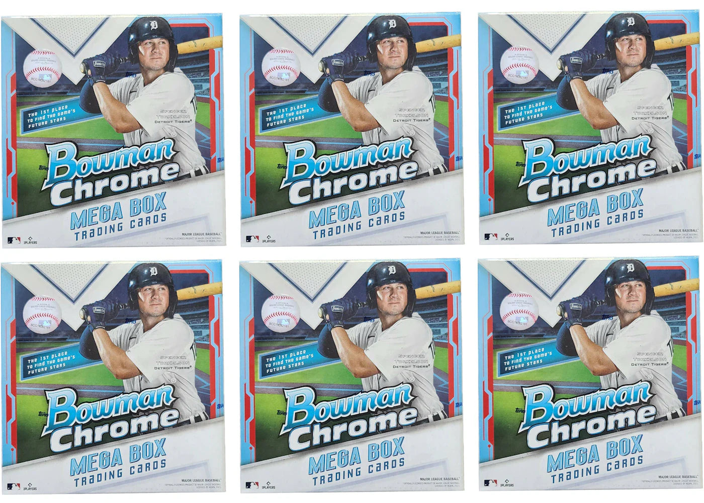 2021 Bowman Chrome Baseball Mega Box 6x Lot