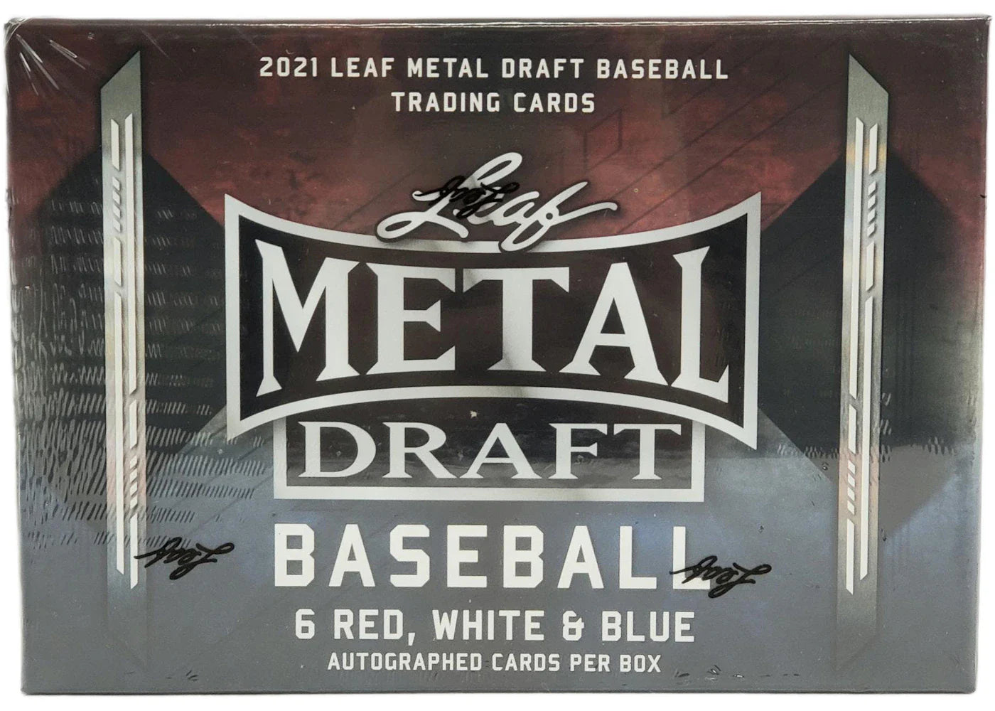 2021 Leaf Metal Draft Baseball Hobby Box (Red, White and Blue)