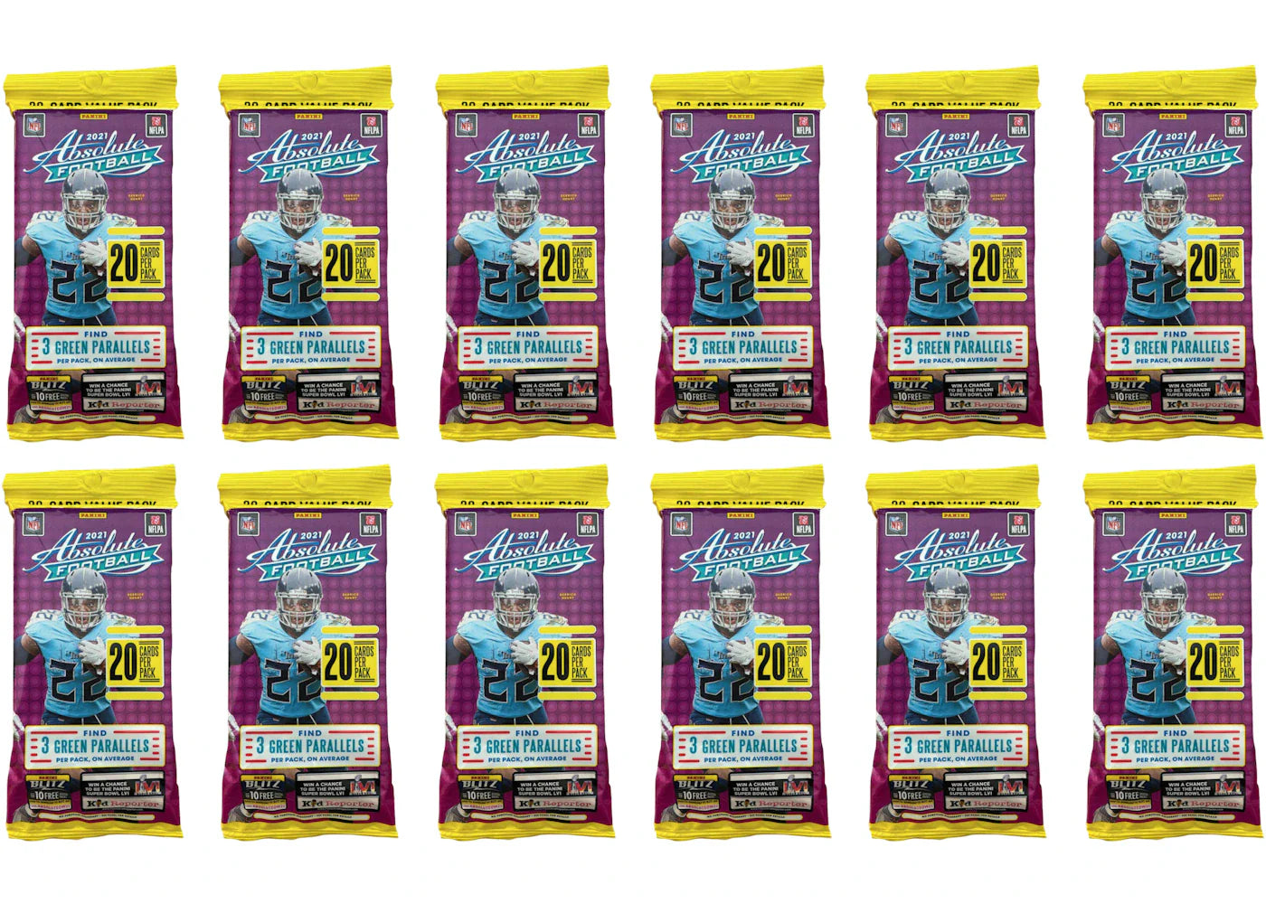 2021 Panini Absolute Football Fat Pack 12x Lot