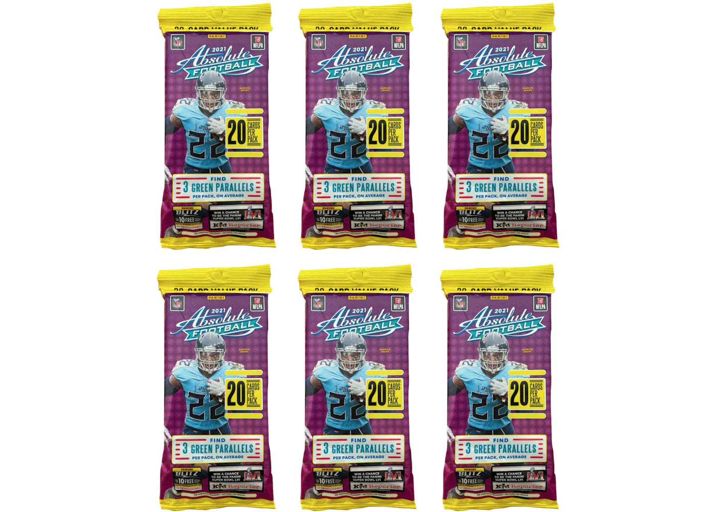 2021 Panini Absolute Football Fat Pack 6x Lot