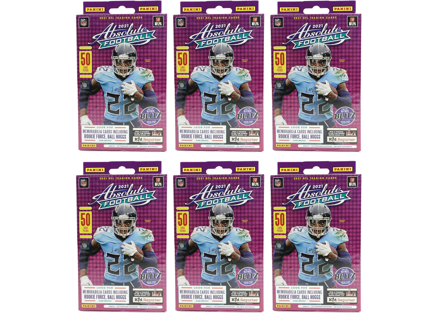 2021 Panini Absolute Football Hanger Box 6x Lot