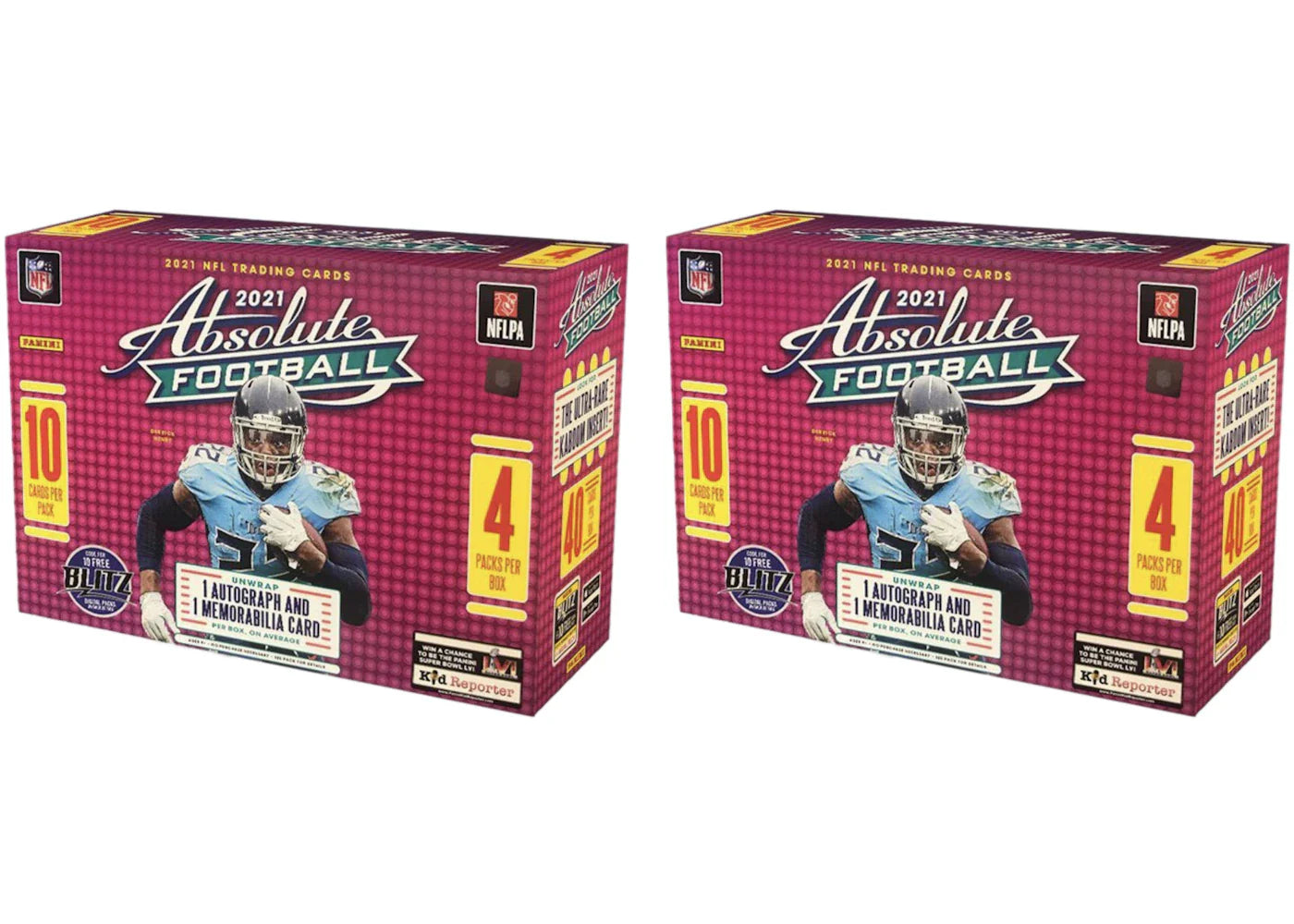 2021 Panini Absolute Football Mega Box (Red Parallels) 2x Lot