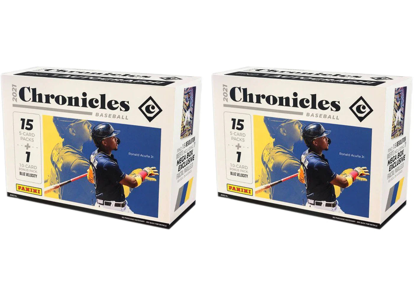 2021 Panini Chronicles Baseball Mega Box 2x Lot (Blue Velocity)