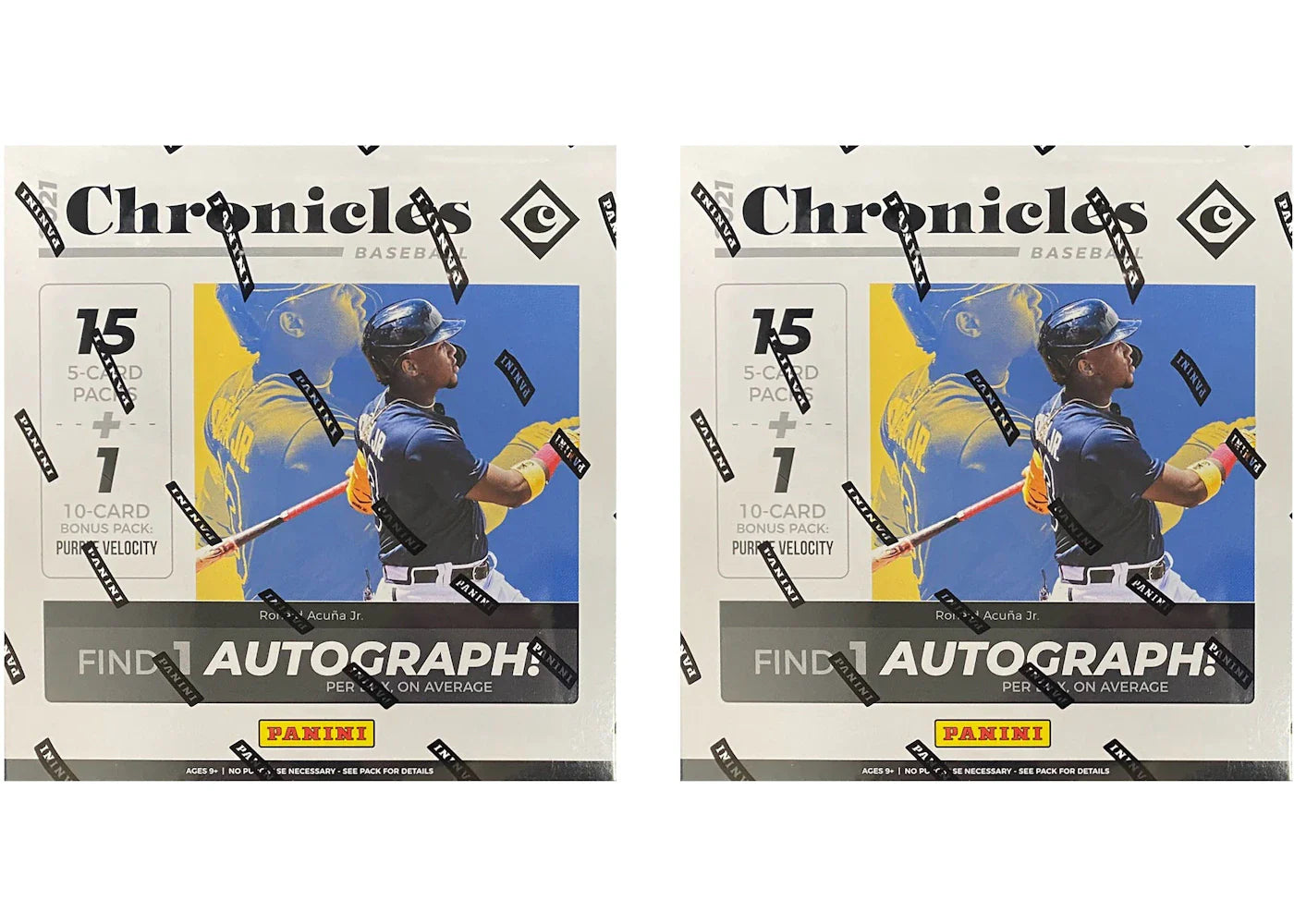 2021 Panini Chronicles Baseball Mega Box 2x Lot (Purple Velocity)