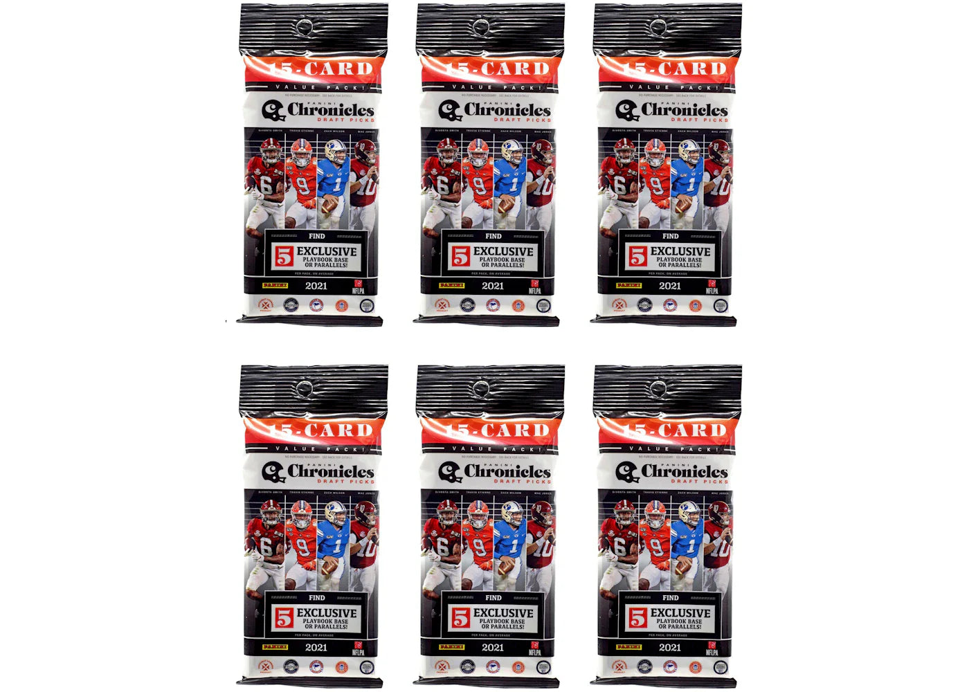 2021 Panini Chronicles Draft Picks College Football Fat Pack 6x Lot