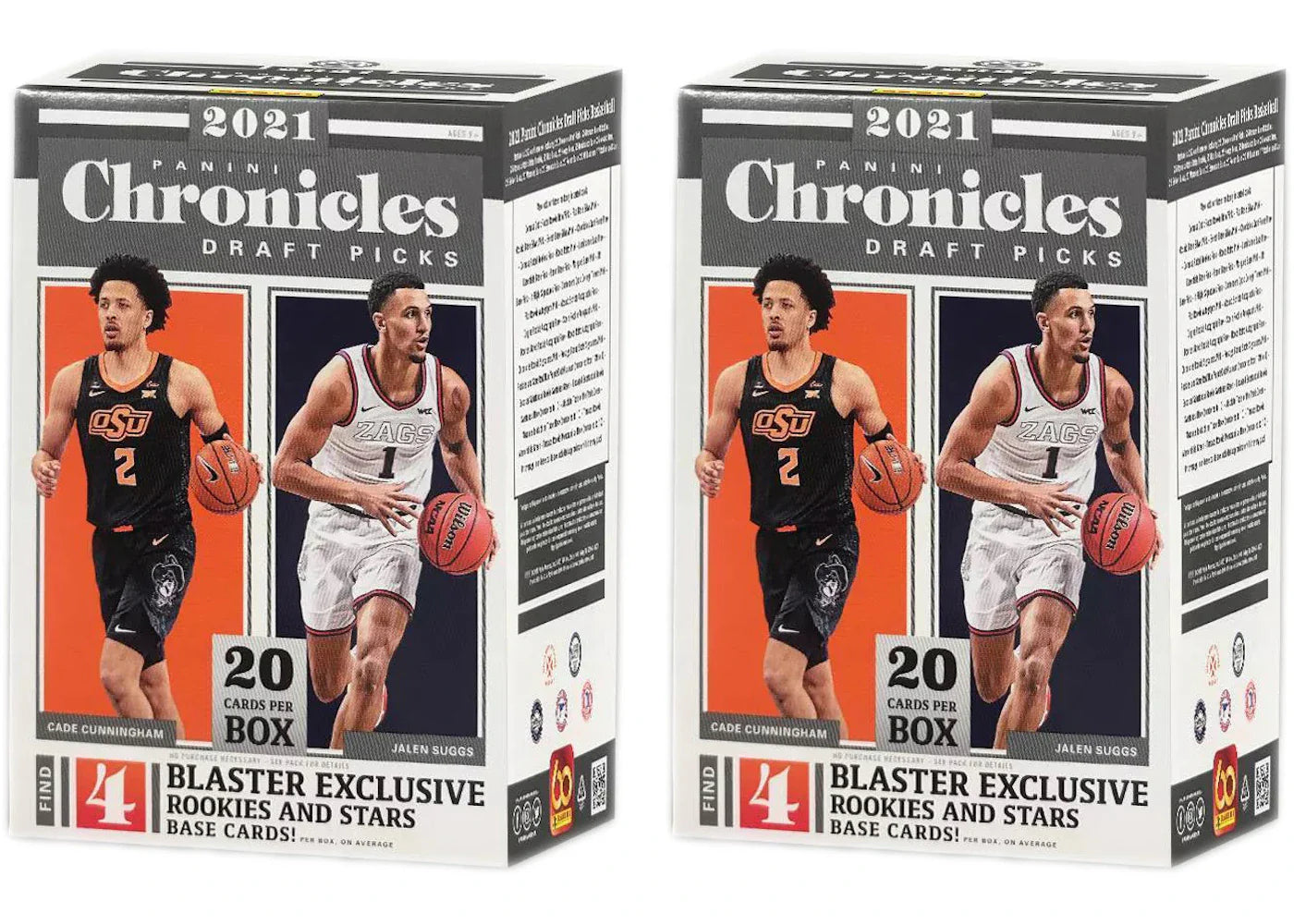 2021 Panini Chronicles Draft Picks Collegiate Basketball Blaster Box 2x Lot