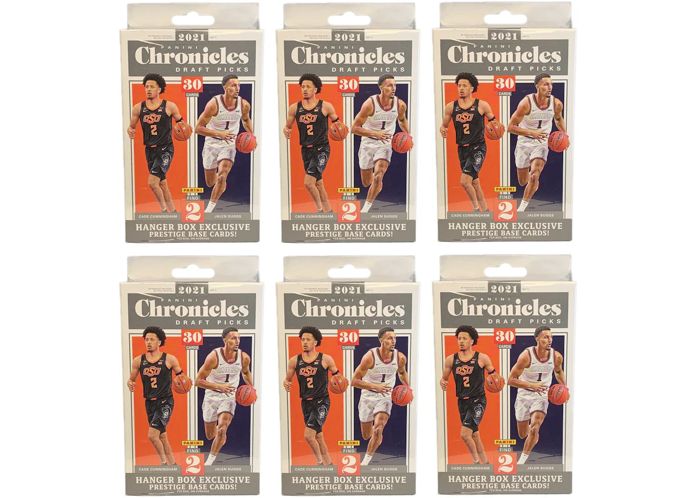 2021 Panini Chronicles Draft Picks Collegiate Basketball Hanger Box 6x Lot