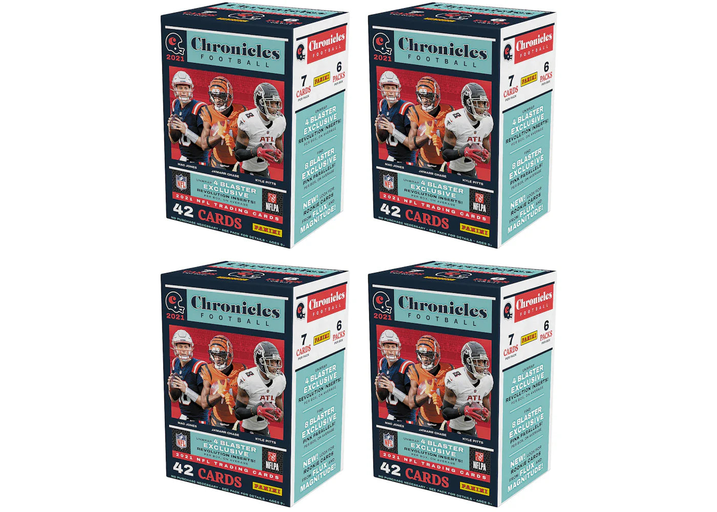 2021 Panini Chronicles Football Fanatics Exclusive Blaster Box 4x Lot