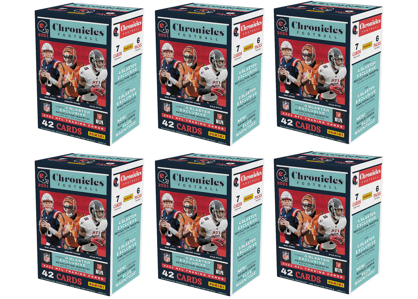 2021 Panini Chronicles Football Fanatics Exclusive Blaster Box 6x Lot