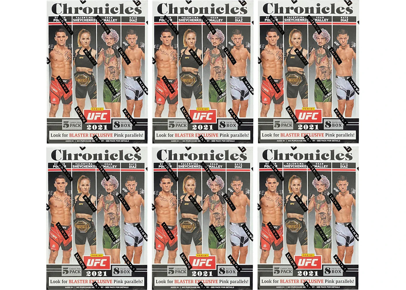 2021 Panini Chronicles UFC Blaster Box 6x Lot