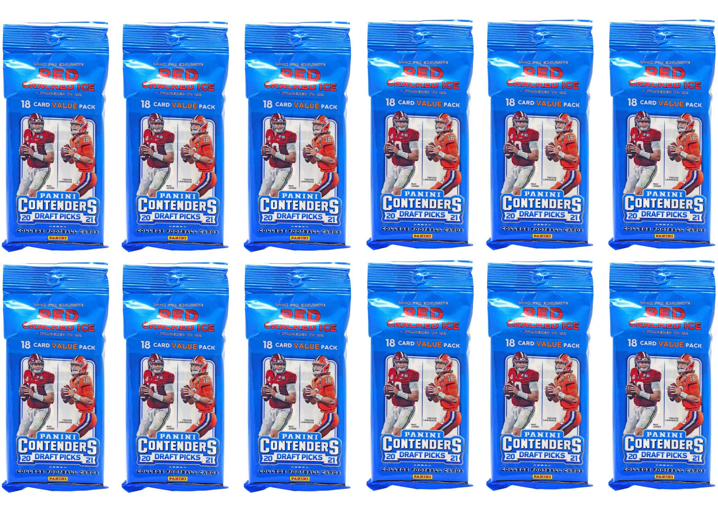 2021 Panini Contenders Draft Picks Collegiate Football Fat Pack 12x Lot