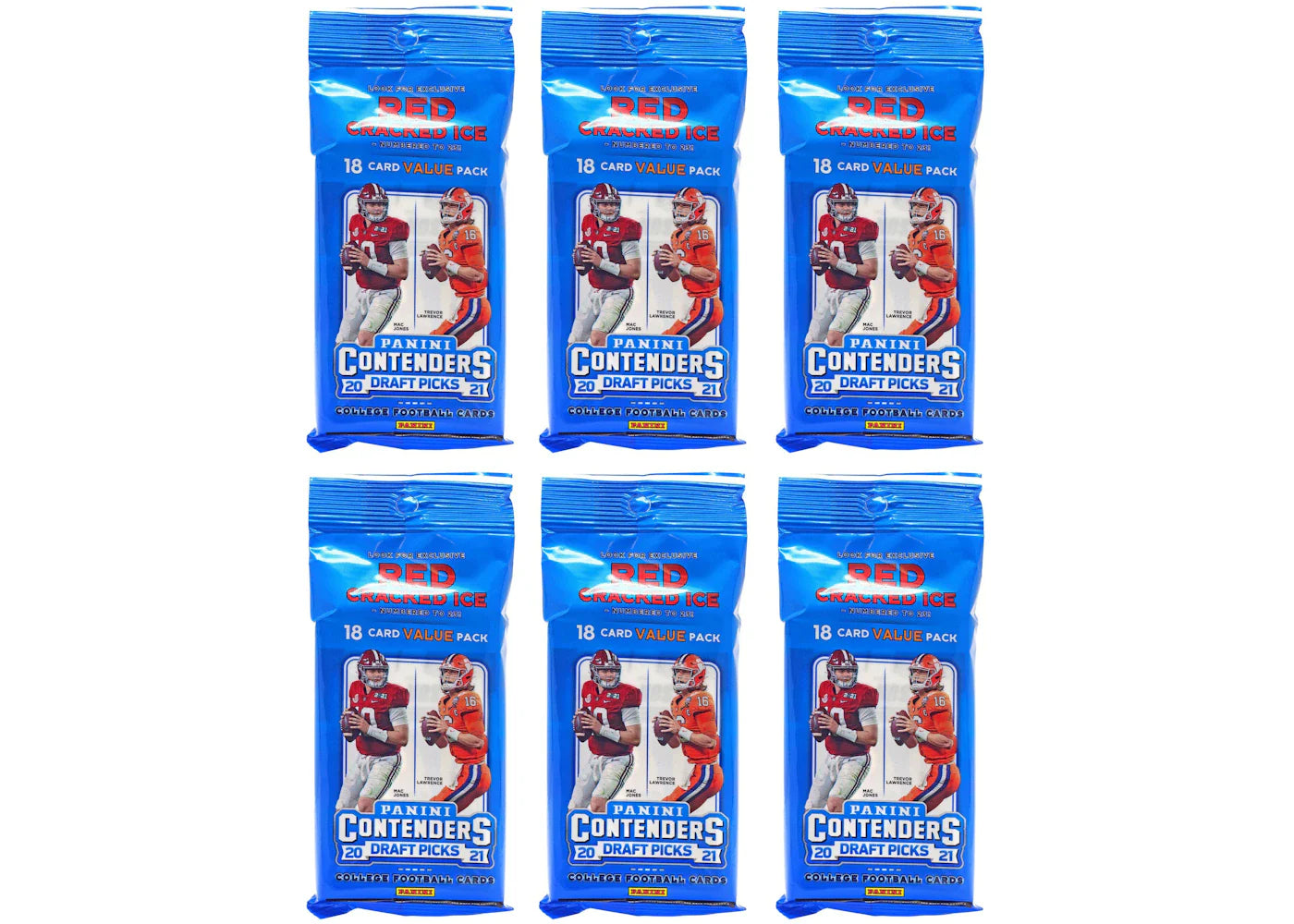 2021 Panini Contenders Draft Picks Collegiate Football Fat Pack 6x Lot