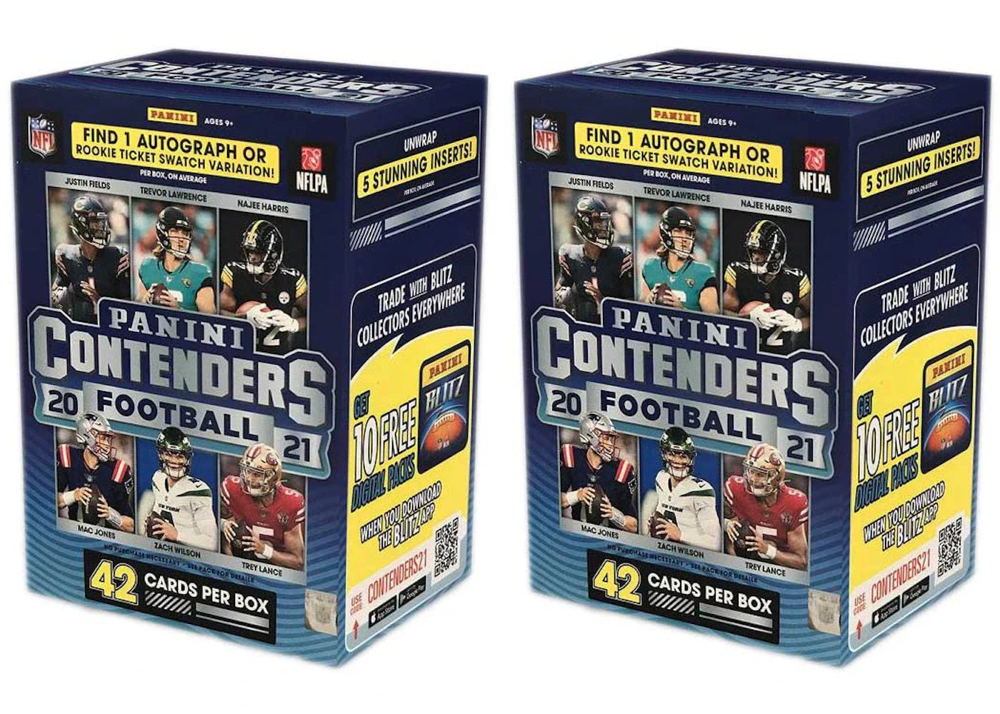 2021 Panini Contenders Football Blaster Box 2x Lot