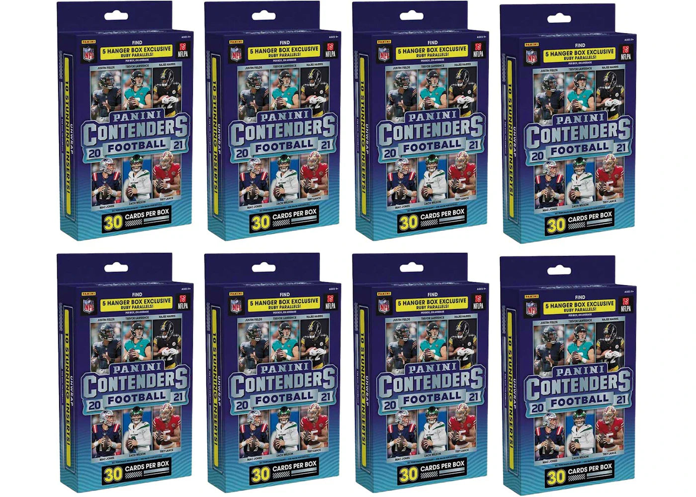 2021 Panini Contenders Football Hanger Box 8x Lot