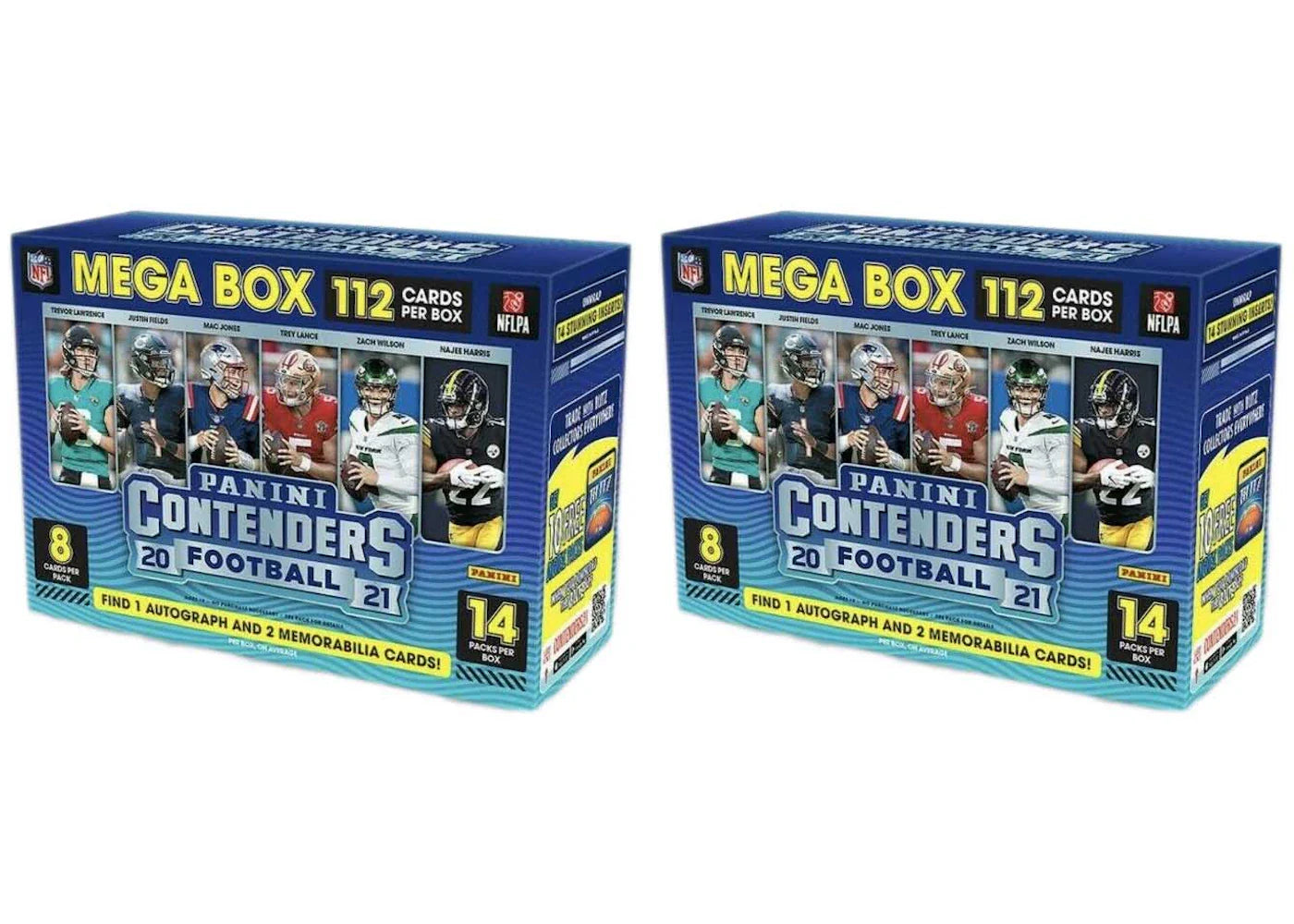 2021 Panini Contenders Football Mega Box (112 Ct.) 2x Lot