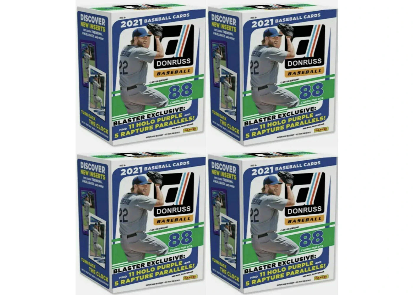 2021 Panini Donruss Baseball Blaster Box 4x Lot
