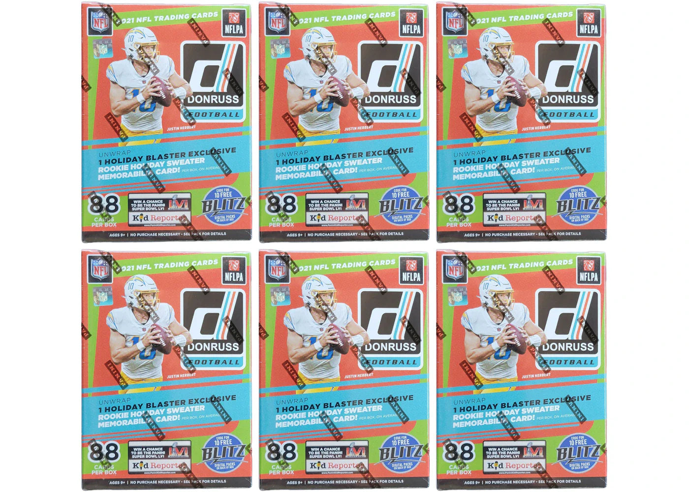 2021 Panini Donruss Football Blaster Box (Holiday Exclusive) 6x Lot