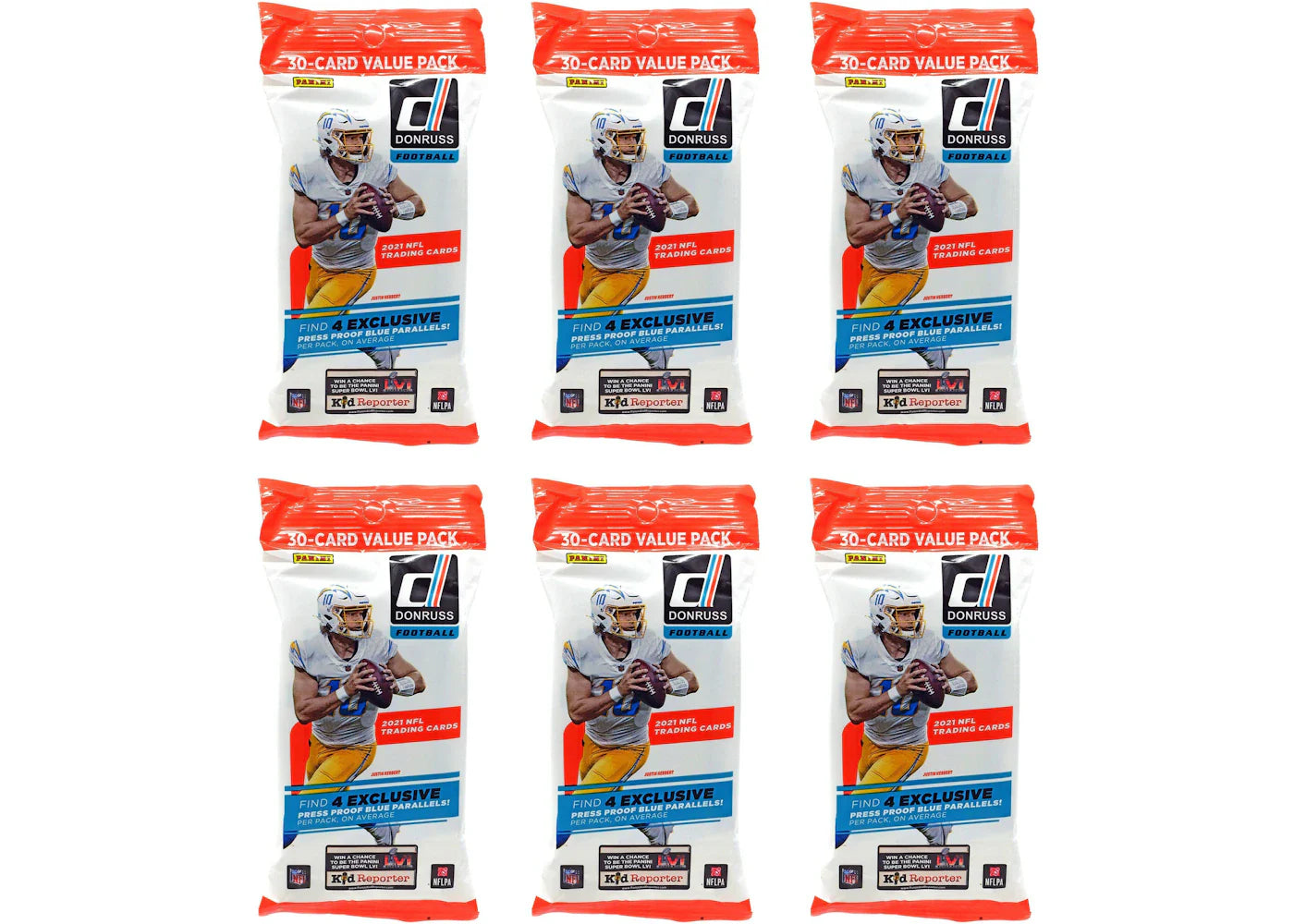 2021 Panini Donruss Football Fat Pack 6x Lot