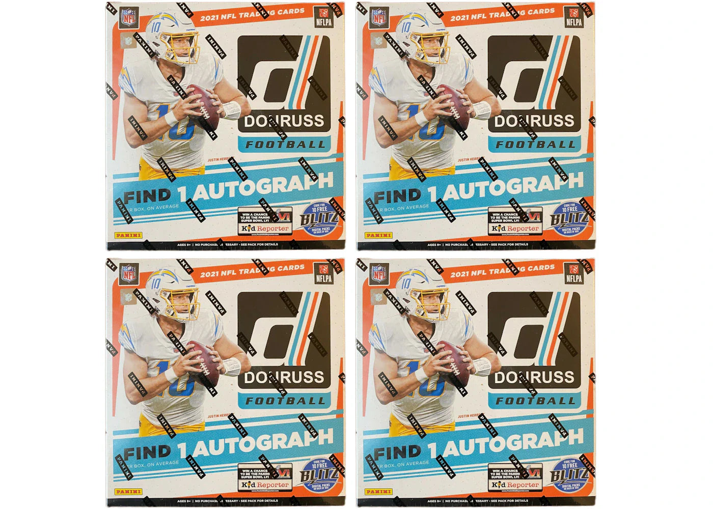 2021 Panini Donruss Football Mega Box (Purple Parallel) (Fanatics Exclusive) 4x Lot