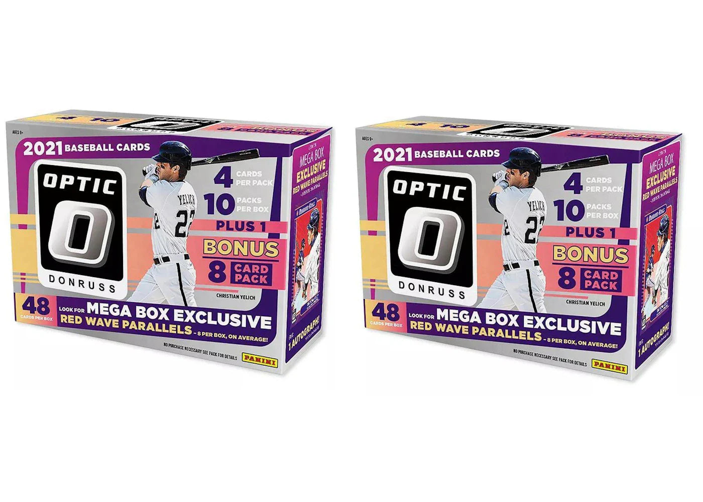 2021 Panini Donruss Optic Baseball Mega Box (Red Wave Parallels) 2x Lot