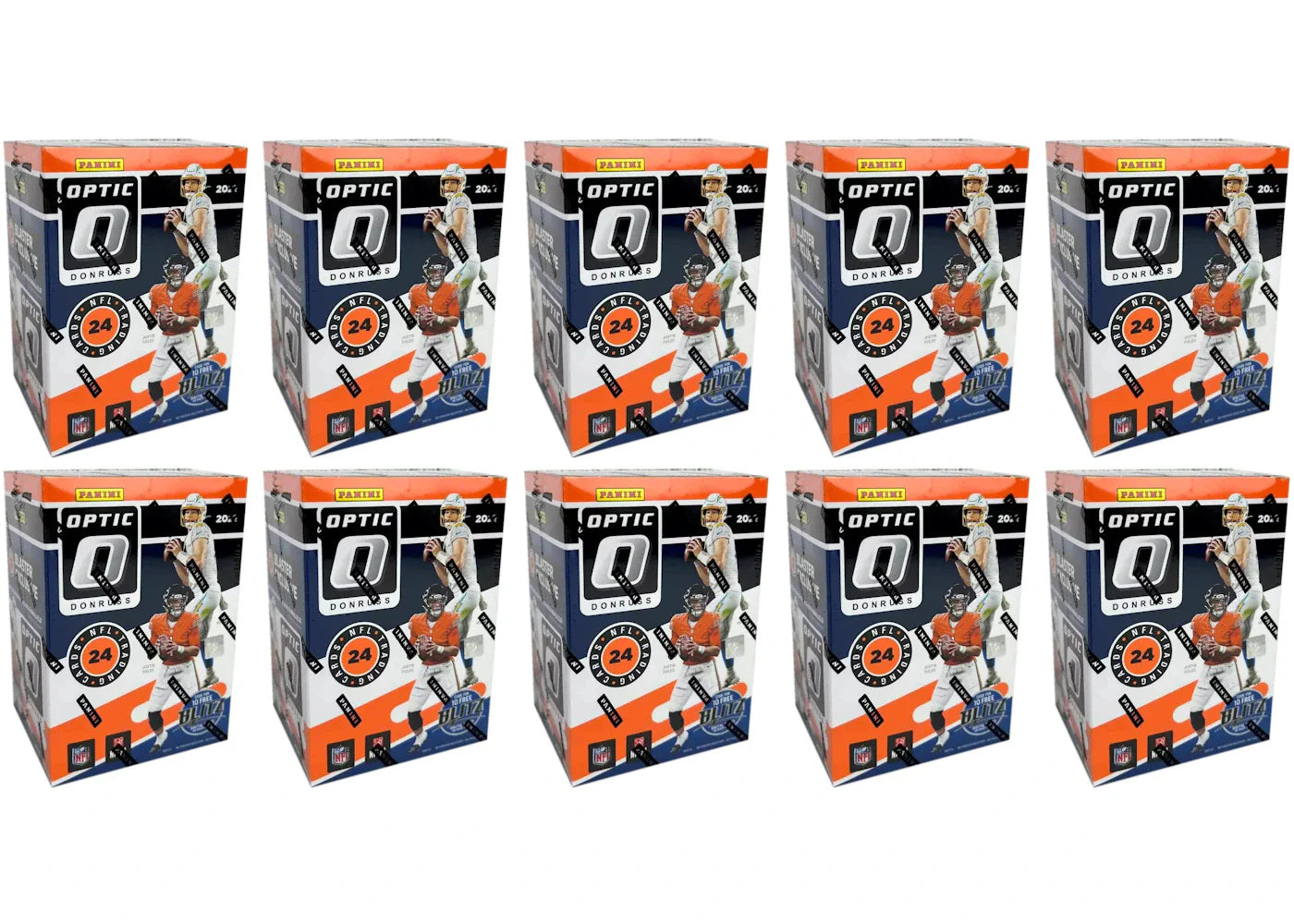 2021 Panini Donruss Optic Football Blaster Box (Purple Shock Parallels) 10x Lot