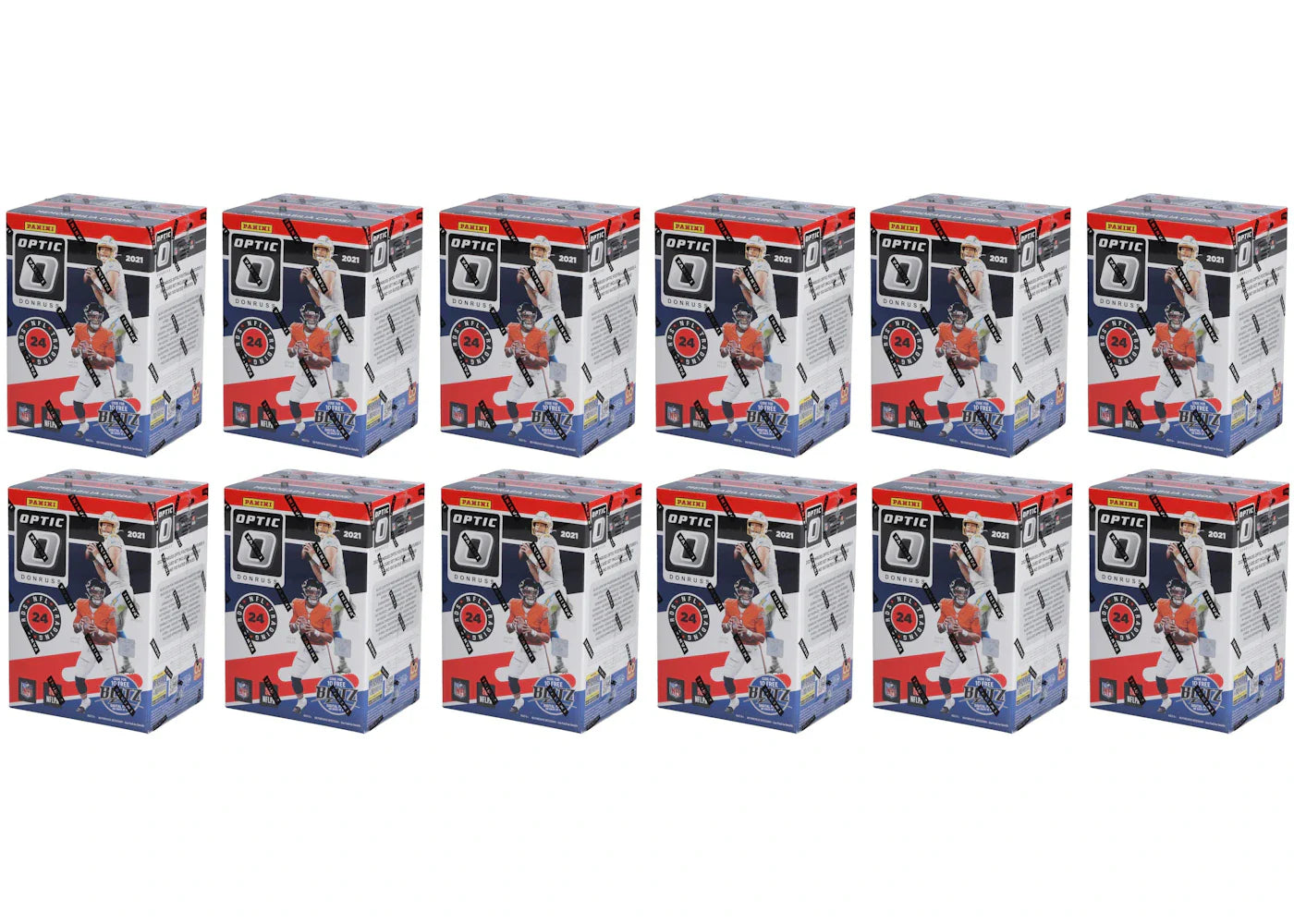 2021 Panini Donruss Optic Football Fanatics Exclusive Blaster Box (Red Hyper Parallels) 12x lot