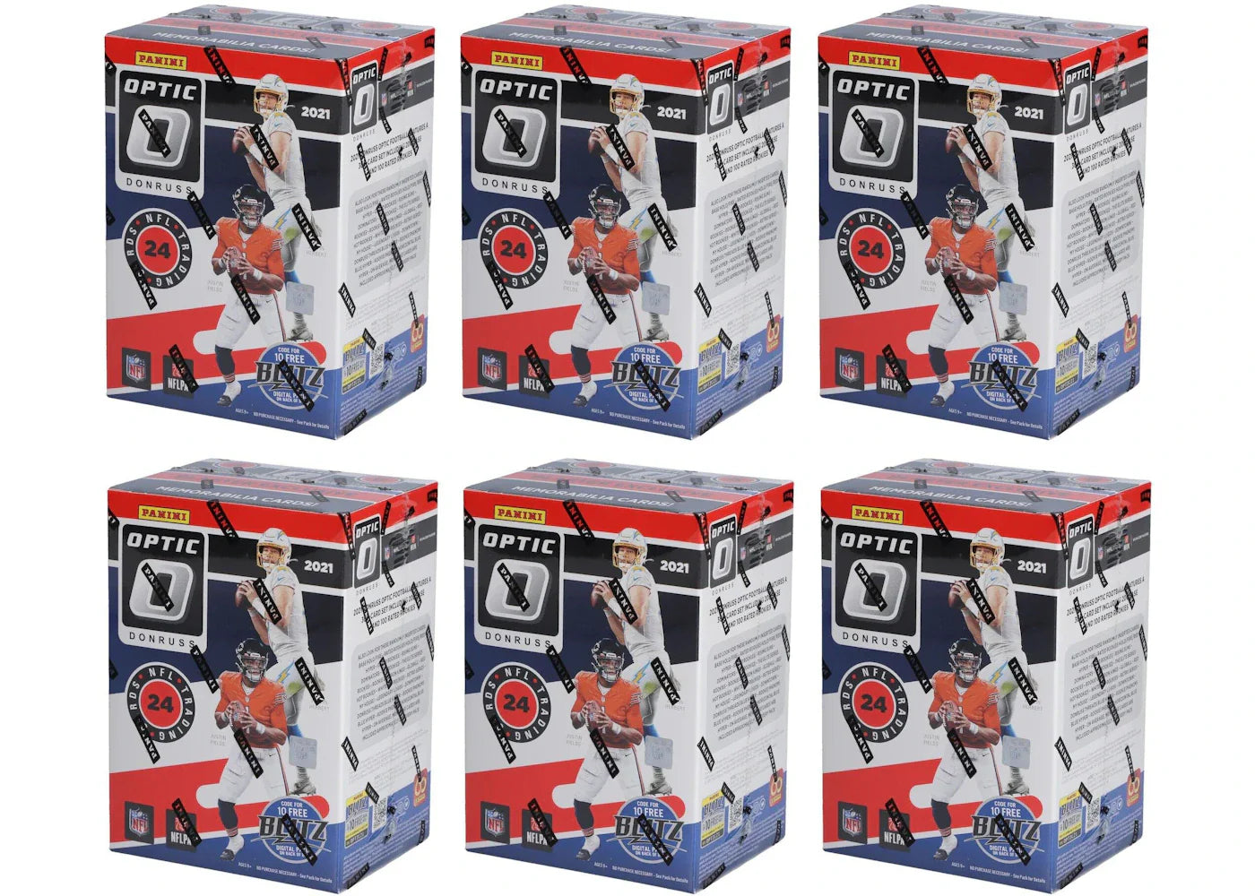 2021 Panini Donruss Optic Football Fanatics Exclusive Blaster Box (Red Hyper Parallels) 6x Lot