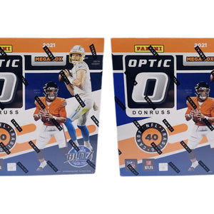 2021 Panini Donruss Optic Football Mega Box (Blue Hyper Parallels) 2x Lot