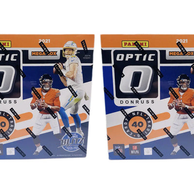2021 Panini Donruss Optic Football Mega Box (Blue Hyper Parallels) 2x Lot