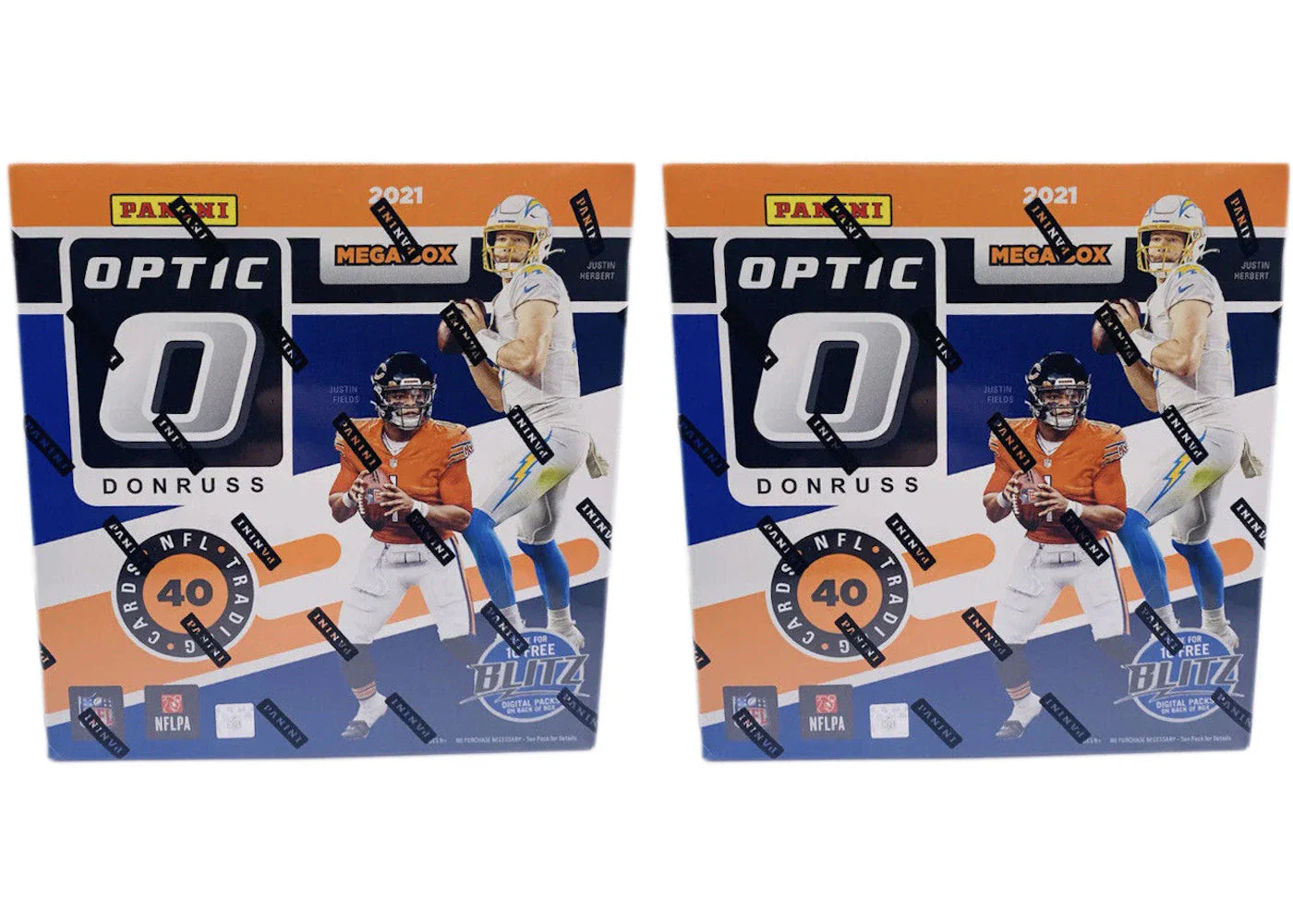 2021 Panini Donruss Optic Football Mega Box (Blue Hyper Parallels) 2x Lot