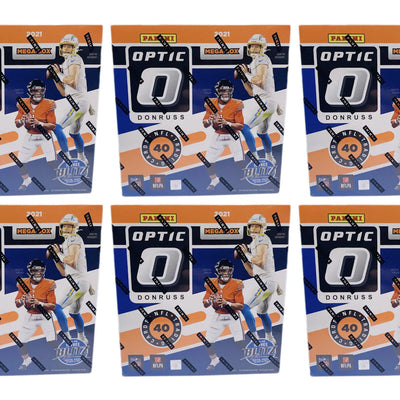 2021 Panini Donruss Optic Football Mega Box (Blue Hyper Parallels) 6x Lot