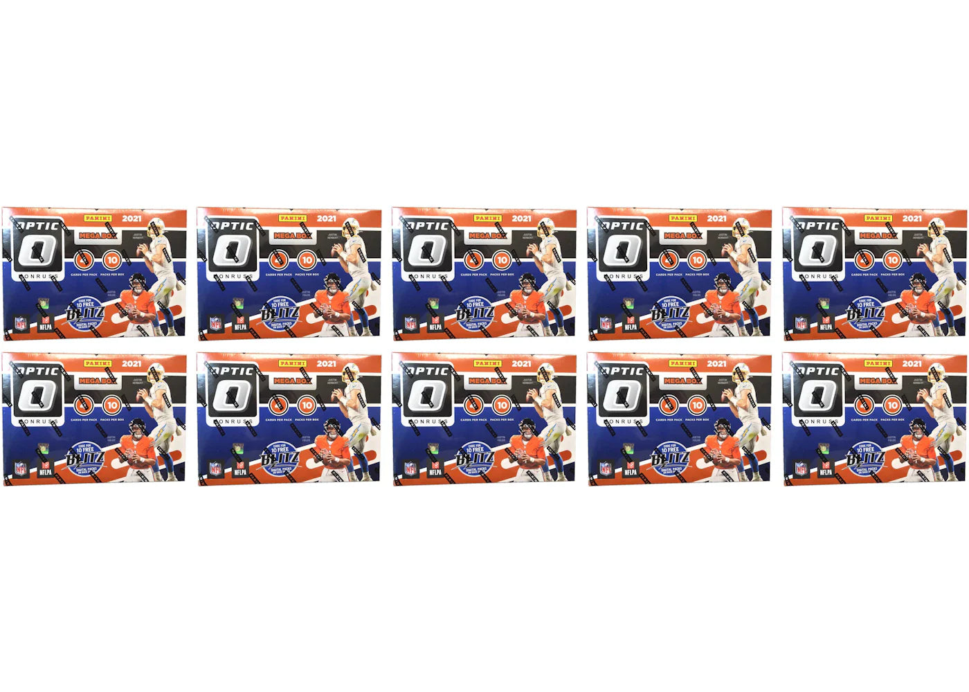 2021 Panini Donruss Optic Football Mega Box (Bronze Parallels) 10x Lot