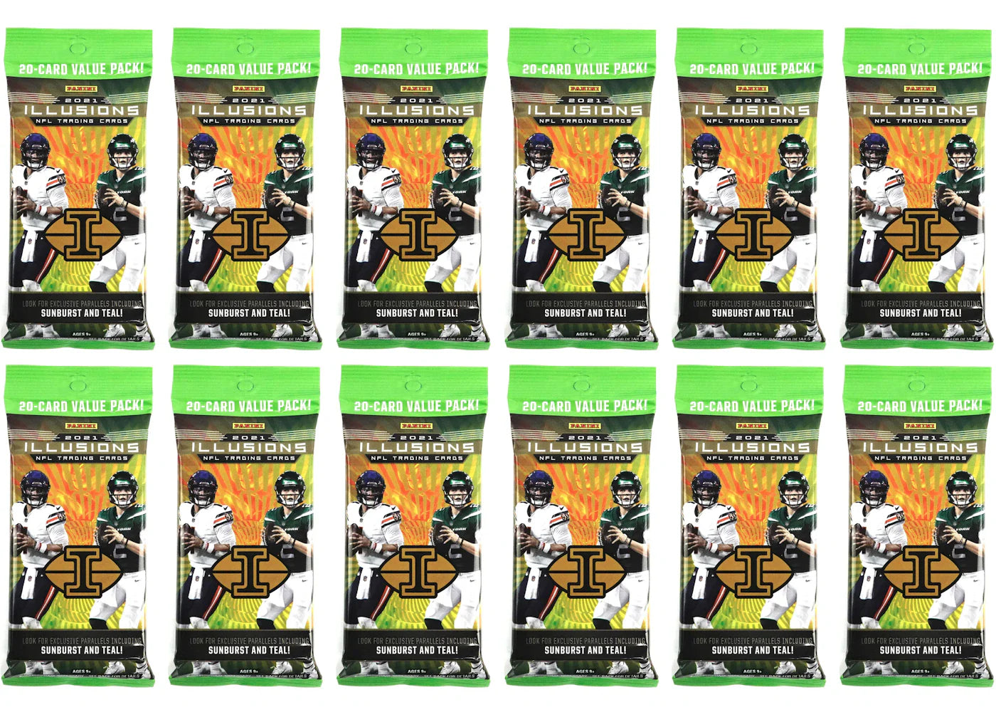 2021 Panini Illusions Football Fat Pack 12x lot
