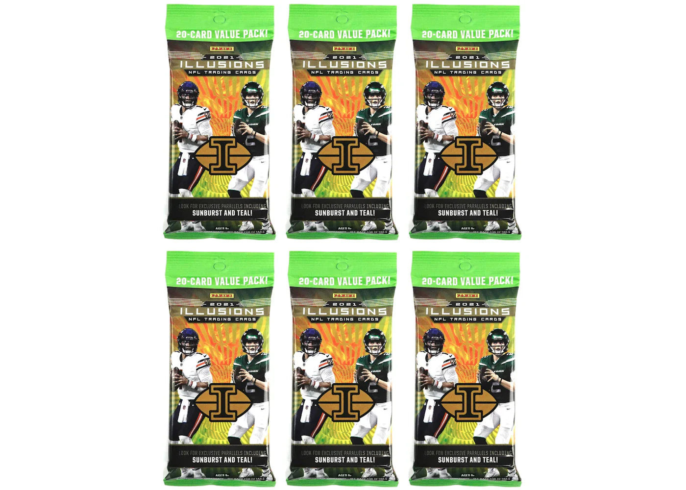 2021 Panini Illusions Football Fat Pack 6x lot