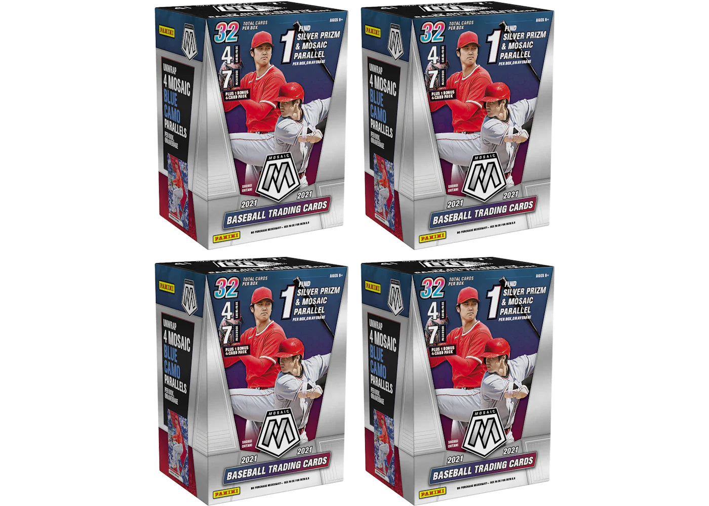 2021 Panini Mosaic Baseball Blaster Box 4x Lot