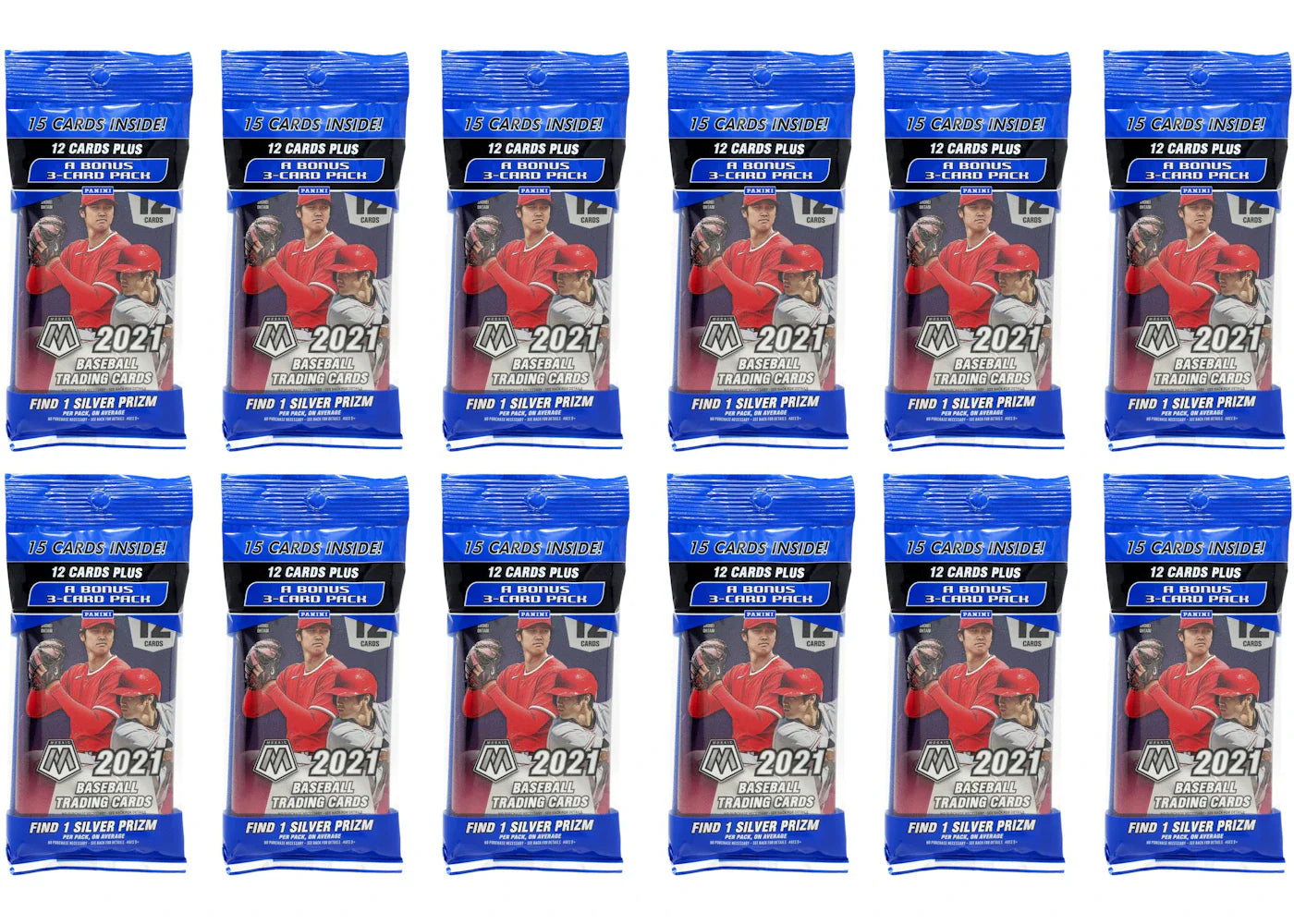 2021 Panini Mosaic Baseball Cello Pack 12x lot