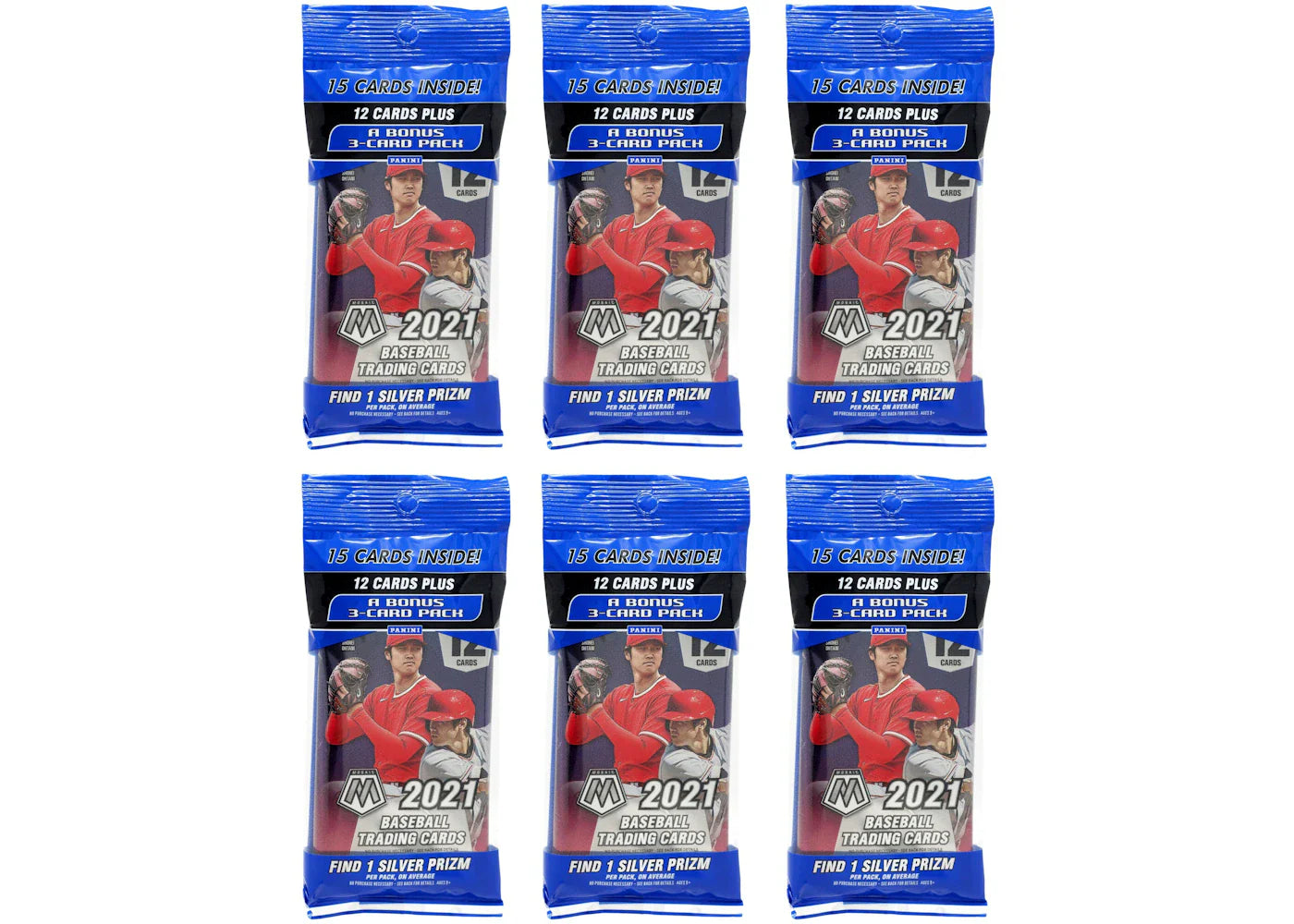 2021 Panini Mosaic Baseball Cello Pack 6x lot